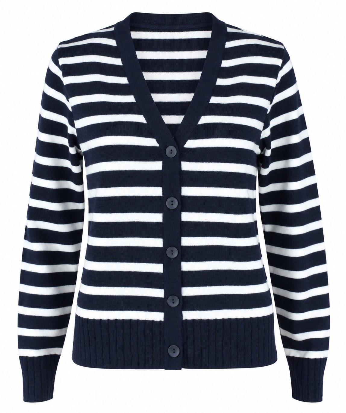 Jachetă navy/white din lână cu nasturi